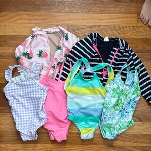 GAP Kids One Piece Swimsuit Collection - Pink, Blue, Green